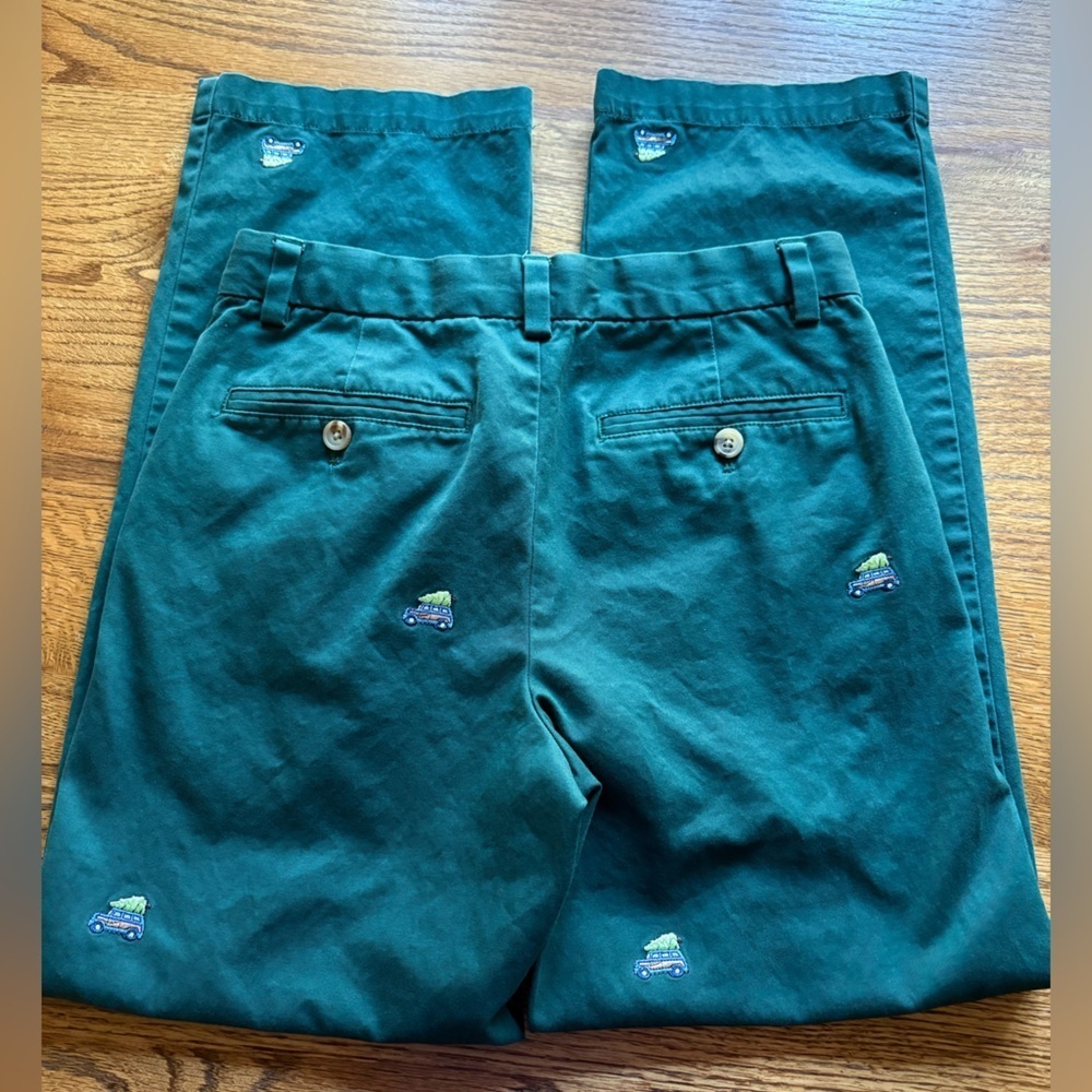 Vineyard Vines Kids pants- Green with woody truck with tree and NWT Red VV Pants - Picture 16 of 16